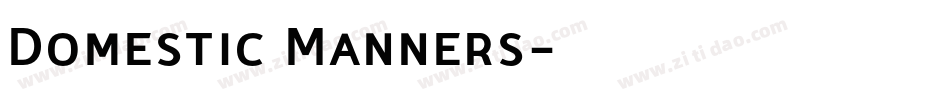Domestic Manners字体转换